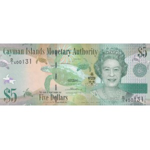 Cayman Islands, 5 Dollars, 2010, UNC, p39a