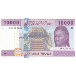 Central African States, 10.000 Francs, 2002, UNC, p210U