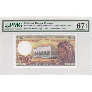 Comoros, 500 Francs, 1994, UNC, p10b