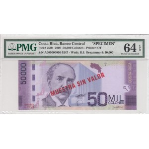 Costa Rica, 50.000 Colones, 2009, UNC, p279s, SPECIMEN