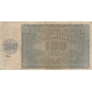 Croatia, 100 Kuna, 1941, VF, p2