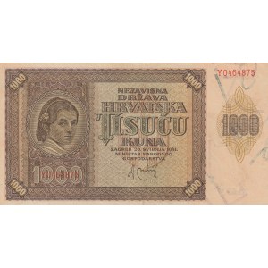 Croatia, 1.000 Kuna, 1941, AUNC (-), p4