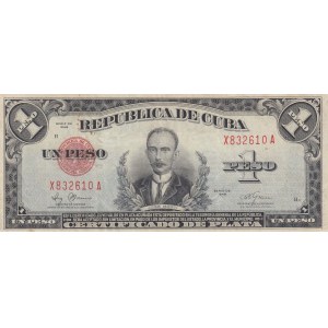Cuba, 1 Peso, 1948, VF, p69g
