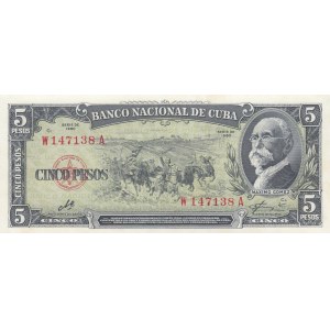 Cuba, 5 Pesos, 1960, UNC, p91c
