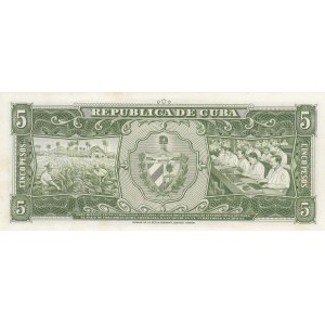 Cuba, 5 Pesos, 1960, UNC, p91c