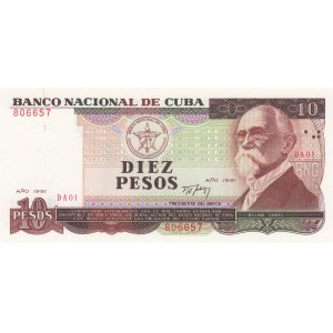 Cuba, 10 Pesos, 1991, UNC, p109a
