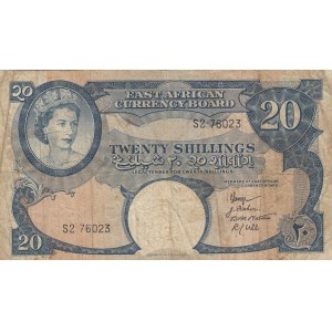 East Africa, 20 Shillings, 1958, FINE, p39