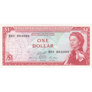 East Caribbean States, 1 Dollar, 1965, UNC, p13g