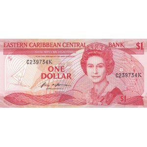 East Caribbean States, 1 Dollar, 1985/1988, UNC, p17k