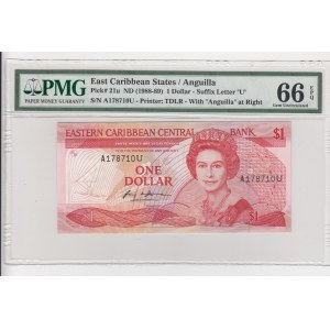 East Caribbean States, 1 Dollar , 1988-1989, UNC, p21u