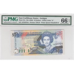 East Caribbean States, 10 Dollars, 1993, UNC, p27a