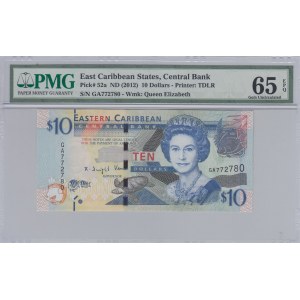 East Caribbean States, 10 Dollars, 2012, UNC, p52a