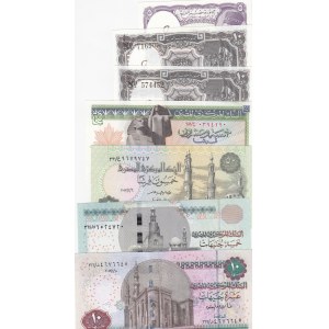 Egypt, 5-10-25-50 Piastres, UNC, (Total 7 banknotes)