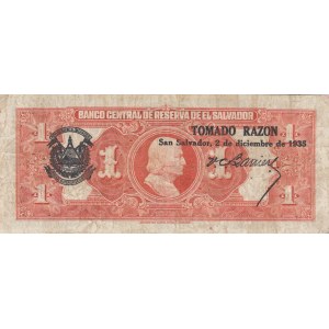 El Salvador, 1 Colon, 1934, VF, p75a