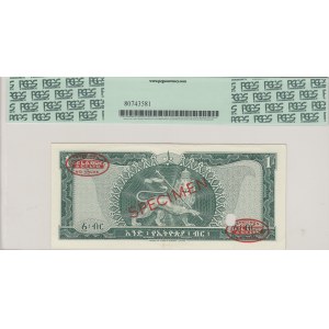 Ethiopia, 1 Dollar, 1966, AUNC, p25s, SPECIMEN
