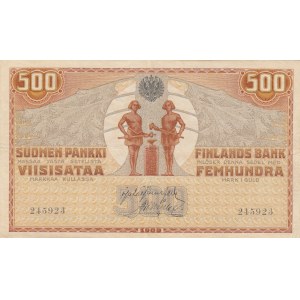 Finland, 500 Markkaa, 1909 (1918), XF, p23