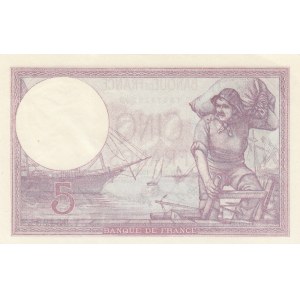 France, 5 Francs, 1933, AUNC, p72e