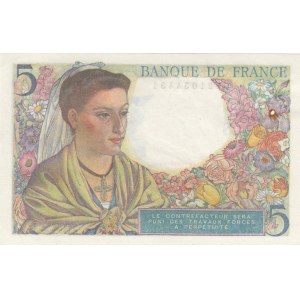 France, 5 Francs, 1945, UNC (-), p98a