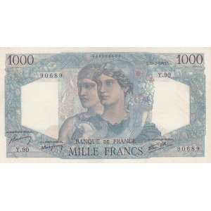 France, 1.000 Francs, 1945, XF, p130a