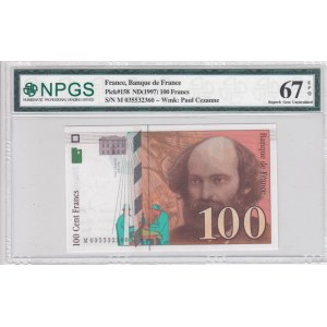 France, 100 Francs, 1997, UNC, p158