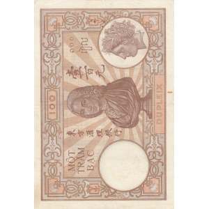 French Indo-China, 100 Piastres, 1936/1936, VF, p51d