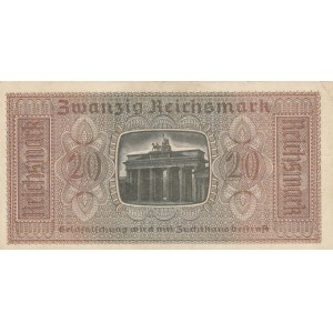 Germany, 20 Reichmark, 1939-1945, XF, pR139