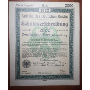 Germany, 2.000 Mark, 1922, Bond