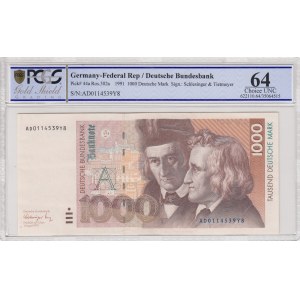 Germany - Federal Republic, 1.000 Deutsche Mark, 1991, UNC, p44a
