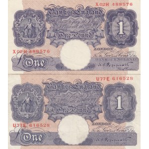 Great Britain, 1 Pound, 1940, VF, p367a, (Total 2 banknotes)