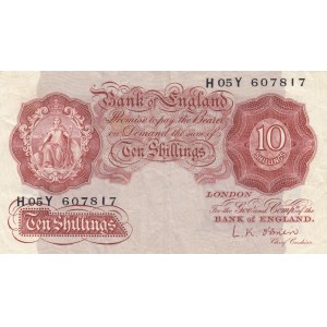 Great Britain, 10 Shillings, p368c, VF, p368c