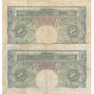 Great Britain, 1 Pound, 1955-1960, FINE, p369c, (Total 2 banknotes)