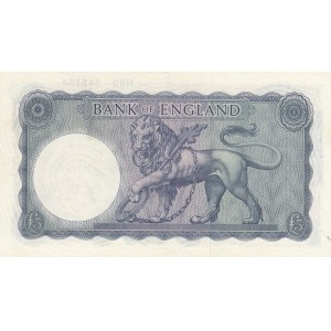 Great Britain, 5 Pounds, 1961, AUNC, p372