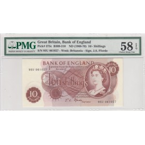 Great Britain, 10 Shillings, 1966/70, AUNC, p373c