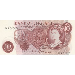 Great Britain, 10 Shillings, 1966-1970, UNC, p374e