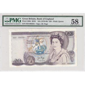 Great Britain, 20 Pounds, 1970-80, AUNC, p380b