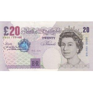 Great Britain, 20 Pounds, 1999-2003, UNC, p390a