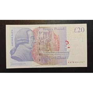 Great Britain, 20 Pounds, 2015, UNC, p392c