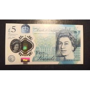 Great Britain, 5 Pounds, 2015, UNC, p394
