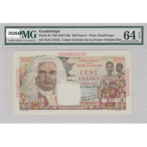 Guadeloupe, 100 Francs, 1947-49, UNC, p35