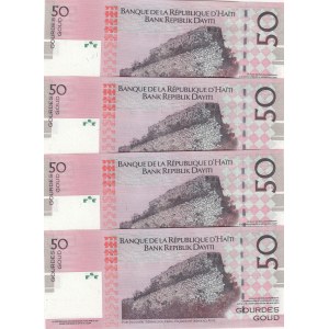 Haiti, 50 Gourdes, 2004, UNC, p274a, (Total 4 consecutive banknotes)