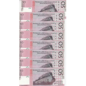 Haiti, 50 Gourdes, 2004, UNC, p274a, (Total 8 consecutive banknotes)