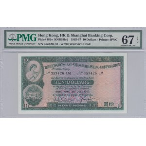 Hong Kong, 10 Dollars, 1965/1967, UNC, p182e