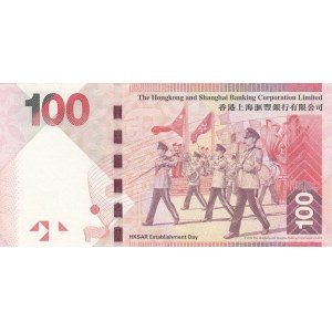 Hong Kong, 100 Dollars, 2010, XF, p214a