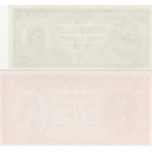 Hong Kong, 5-10 Cent, 1961/1965, UNC, p326, p327, (Total 2 banknotes)
