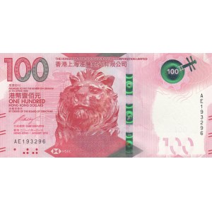 Hong Kong, 100 Dollars, 2018, UNC, pNew