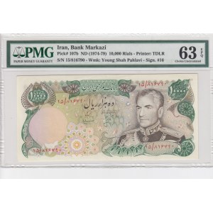 Iran, 10.000 Rials, 1974-79, UNC, p107b