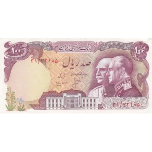 Iran, 100 Rials, 1976, XF, p108