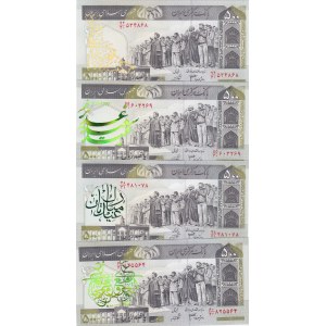 Iran, 500 Rials, 2003/2009, UNC, p137Ad, (Total 4 banknotes)