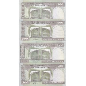Iran, 500 Rials, 2003/2009, UNC, p137Ad, (Total 4 banknotes)