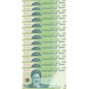 Iran, 10.000 Rials, 2007, UNC, p159, BUNDLE